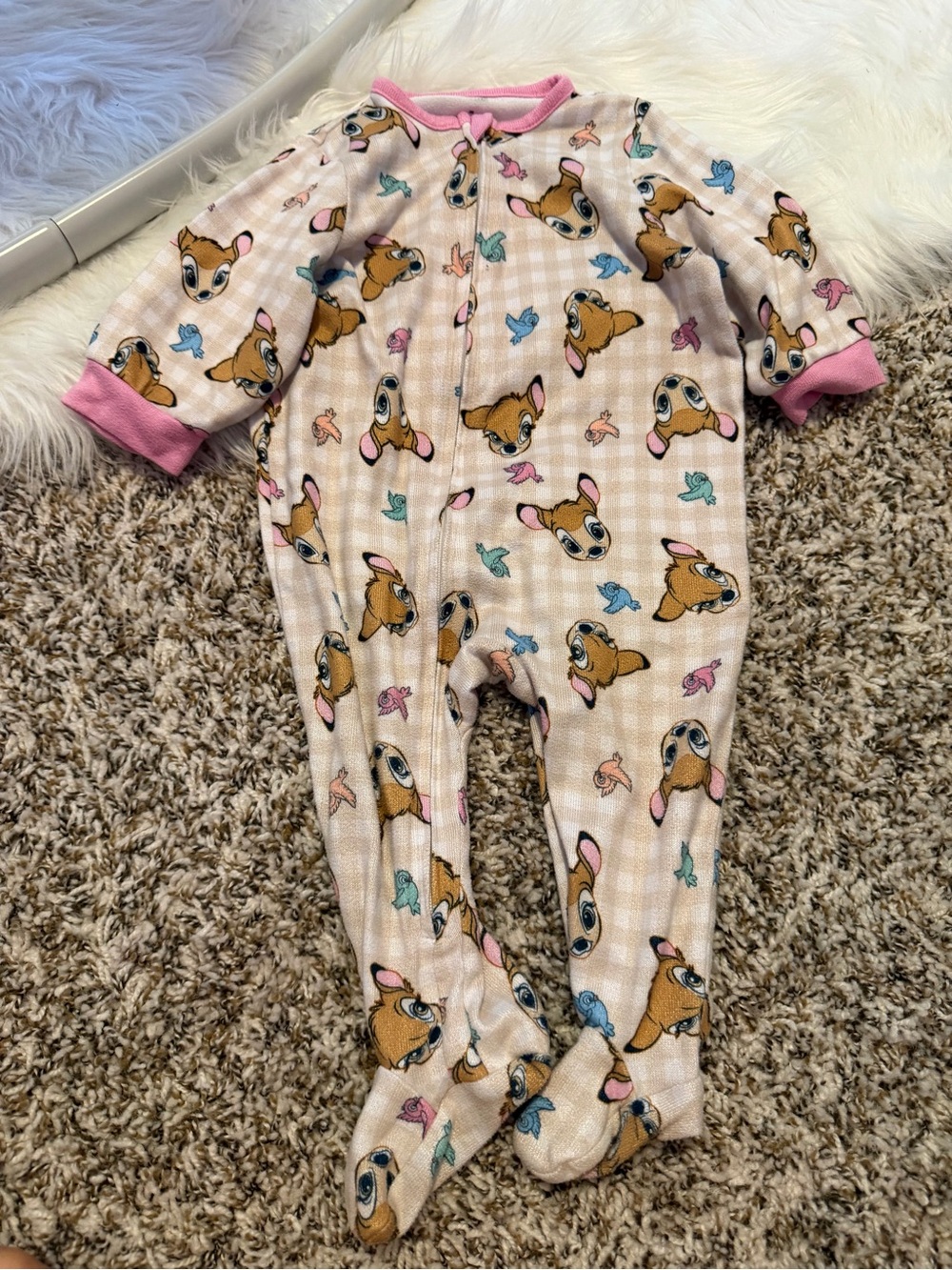 Baby girl Disney Bambi sleeper. Size 3/6 months